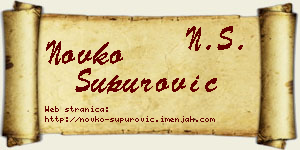 Novko Supurović vizit kartica